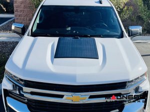 Chevrolet Silverado 1500 Flexible Solar Panel Kit - Complete Kit w/ Waterproof Controller + Hood Decal - 2019+ - 60W